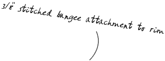 3/8" stitched bungee